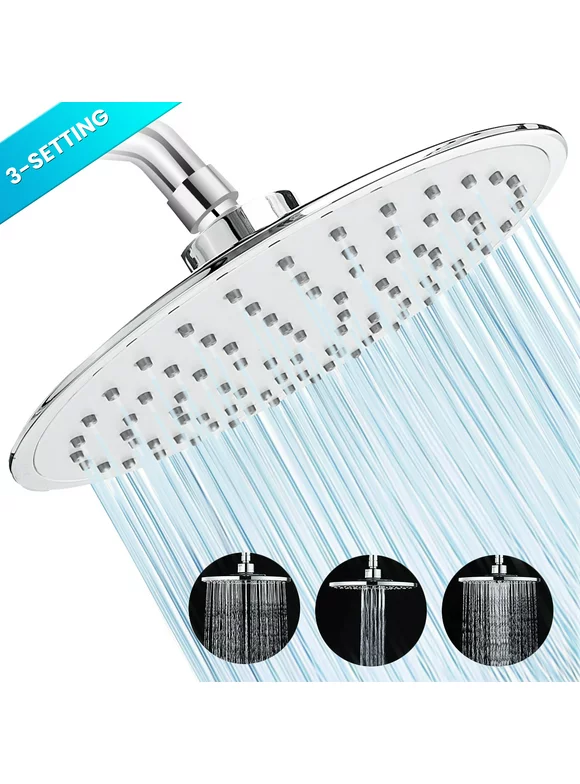 Novashion 8 inch Rainfall Shower Head Rain Shower Head, Luxury High Pressure High Flow Shower Head with Filter to Anti-clog Anti-leak, for Bathroom Home Hotel