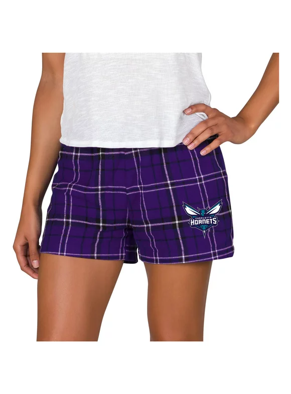 Women's Concepts Sport Purple Charlotte Hornets Ultimate Flannel Shorts