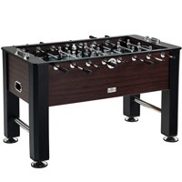 Barrington 56" Furniture Foosball Soccer Table, Accessories Included, Black/Brown