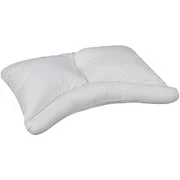 HealthSmart Side Sleeper Pillow with Curved Center Lobe, Relieves Neck Pain, Hypoallergenic, 24 x 7 x 16, White
