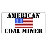 (3) American Coal Miner Funny Hard Hat / Helmet Vinyl Decal Sticker