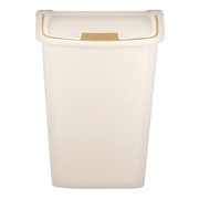 Rubbermaid, Wastebasket with Dual Action Lid, Plastic, 11.3 gal, 1 Count
