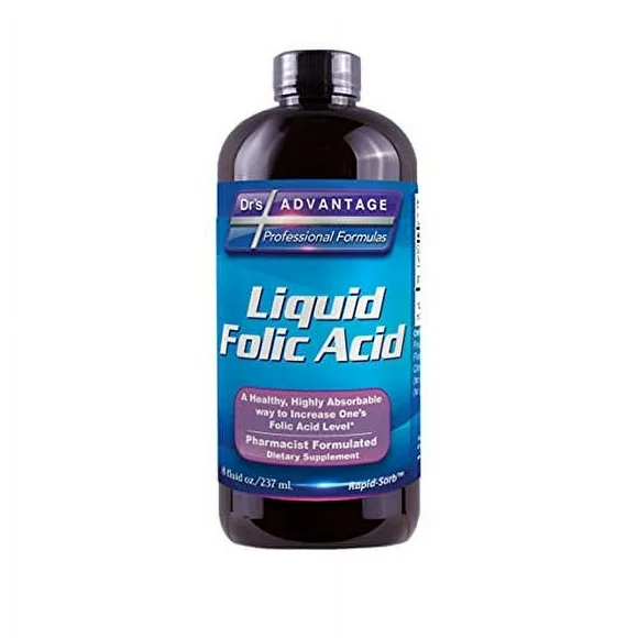 Liquid Folic Acid 800 MCG, 8 oz.