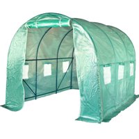 Greenhouse for Outdoors Greenhouse Walk-in Green House L9.8'xW6.5'xH6.5' Plastic Mini Greenhouse Kit Indoor Portable Greenhouse Plant Shelves Tomato Herb Canopy for Patio