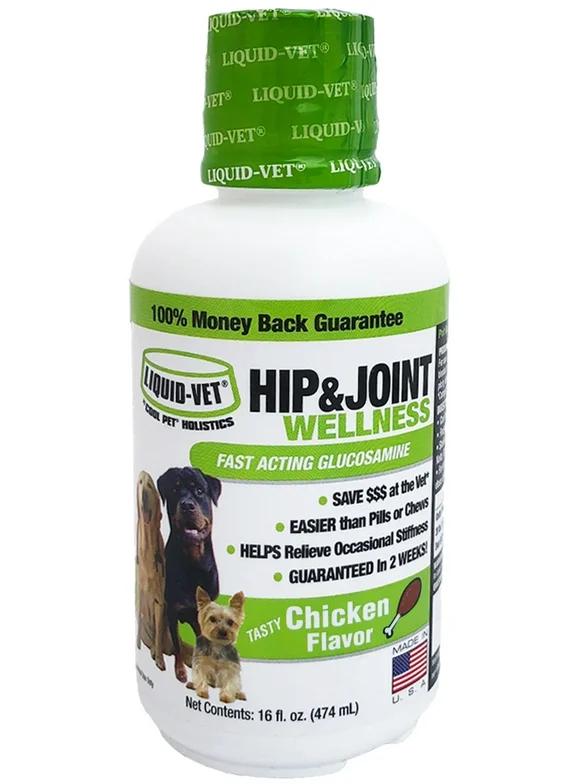 Liquid-Vet K9 Joint Wellness for Dogs Hip & Joint, Chicken Flavor, 16 oz