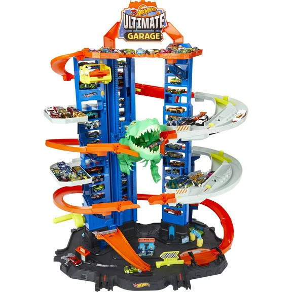 Hot Wheels HW Ultimate Garage Playset with 2 Toy Cars, Stores 100  1:64 Scale Vehicles