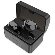 Mini Wireless Earbuds Bluetooth 5.0 Earpiece Headphone - Noise Cancelling Sweatproof Headset with Microphone Built-in Mic and Portable Charging Case for iPhone Samsung Smartphones