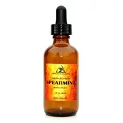 SPEARMINT ESSENTIAL OIL AROMATHERAPY NATURAL 100% PURE GLASS DROPPER 2 OZ, 59 ml