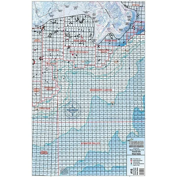 Standard Laminated Map Block & Rig Chart M016