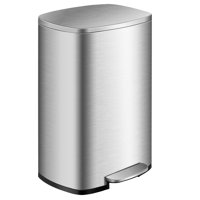Gymax 13.2 Gallon Trash Garbage Can Stainless Steel Airtight Soft Close Bin W/ Bucket