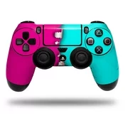 Skin Wrap for Sony PS4 Dualshock Controller Ripped Colors Hot Pink Neon Teal (CONTROLLER NOT INCLUDED)