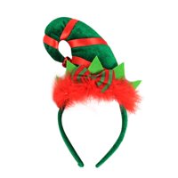 Christmas Headband Feather Pointed Hat Hair Hoop Party Fancy Dress Up Headwear