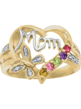 Personalized Family JewelryBlankBirthstone Blessing Mother's Ring available in Sterling Silver, Gold and White Gold