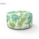 image 0 of FBTS Prime Outdoor Inflatable Ottoman Light Green Leaf Round Patio Foot Stools and Ottomans Portable Travel Footstool Used for Outdoor Camping Home Yoga Foot Rest
