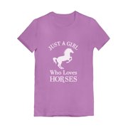 Tstars Girls Horse Gifts for Horse Lovers a Girl Who Loves Horses Horse Shirts Horse Clothes Birthday Horse Gifts for Girls Fitted Kids Child T Shirt