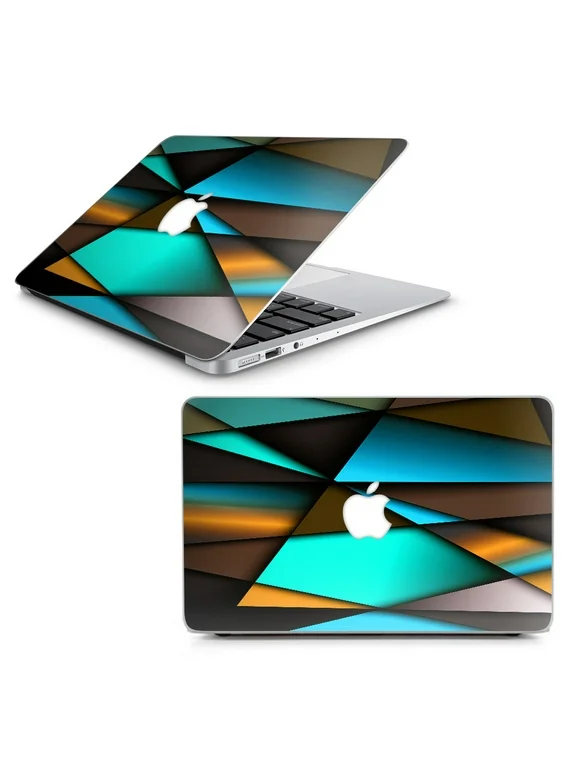 Skins Decals for MacBook Air 13" A1369 A1466 / Awesome Blue Gold Pattern