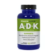 MAXX Live A.D.K - ADK Vitamins 90 Capsules |A 5,000 IU | D3 5,000 IU |K2 (as MK-7) 500mcg | Support Bone Structure |Physician