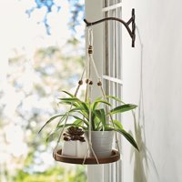 Better Homes & Gardens Rope Hanger with Wood Table Plant Hanger