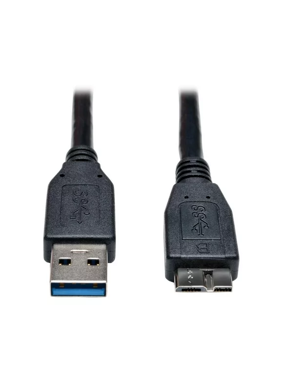 Tripp Lite U326-003-BK USB 3.0 SuperSpeed Device Cable (A to Micro B M/M) Black, 3 ft.