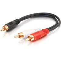 C2G 03161 C2G 6in Value Series One RCA Mono Male to Two RCA Stereo Male Y-Cable - RCA Male - RCA Male - 6"