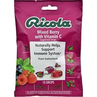 Ricola Supplement Drops With Vitamin C, Mixed Berry 19 ea