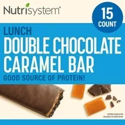 Nutrisystem Double Chocolate Caramel Bar Pack, 15 Count - Ready to Eat Lunch Bars Made to Support Healthy Weight Loss