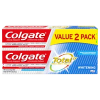 Colgate Total Whitening Toothpaste with Fluoride, Multi Benefit Toothpaste with Sensitivity Relief, 4.8 Oz, 2 Ct