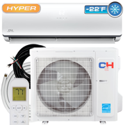 Cooper&Hunter 24000 BTU 230V Cover 1500 sq ft 'Hyper Heat' Wifi Ready Mini Split Air Conditioner Heat Pump 16ft Kit