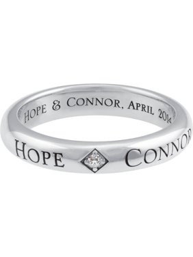 Personalized Family Jewelry Men's Hope Band available in Sterling Silver, Gold and White Gold