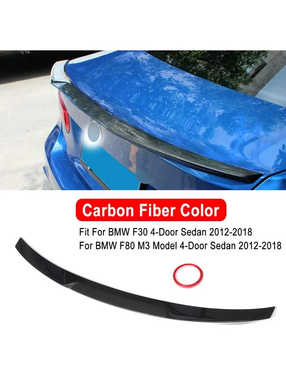 KWANSHOP - Carbon Fiber M4 V Style Performance Trunk Boot Spoiler For BMW 3 Series F30 F80