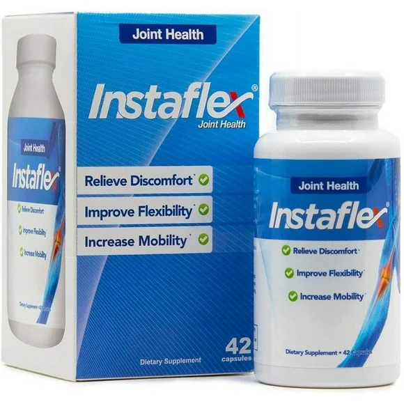 Instaflex Joint Support - Blend of Glucosamine, MSM, White Willow, Turmeric, Ginger, Cayenne, Hyaluronic Acid - 42 Capsules