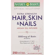 Nature's Bounty Hair Skin and Nails 5000 mcg of Biotin - 250 Coated Tablets Regular & Extra Strength, By Natures Bounty
