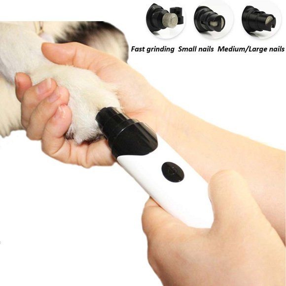 GLiving Dog Nail Grinder, Powerful Electric Pet Nail Trimmer for Paw Grooming,Rechargeable USB Charging Pet Nail Clippers for Small Medium to Large Animals Dogs Cats