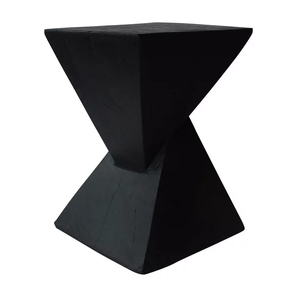 Noble House Pixie Indoor Lightweight Concrete Accent Table, Black