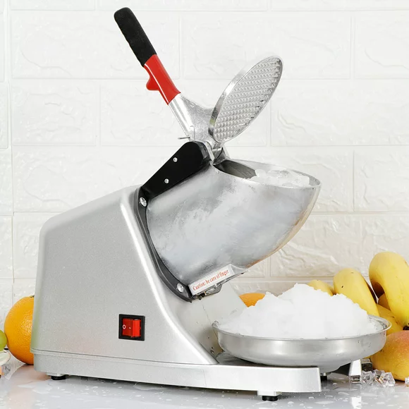 ZENSTYLE Electric Ice Shaver 300W 2000r/min w/Stainless Steel Blade Shaved Ice Snow Cone Maker Kitchen Machine Silver