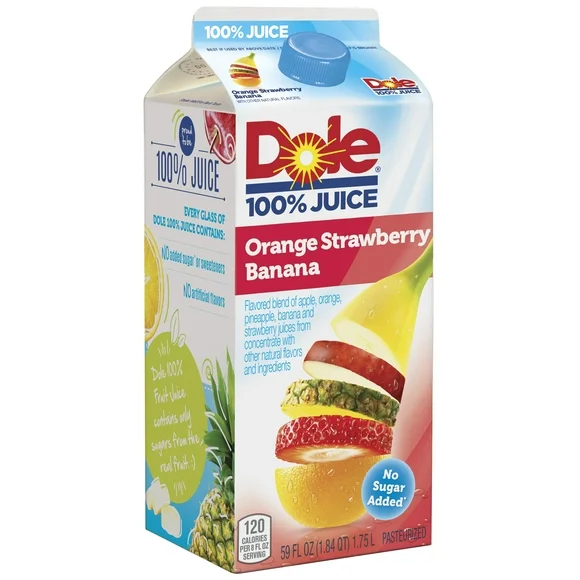Dole 100% Juice Blend, Orange Strawberry Banana Flavored, 59 Fl Oz Carton