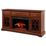60'' Segmented TV Stand With Electric Fireplace