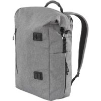 Ozark Trail 20L Roll Top Hiking Backpack, Hydration Compatible, Unisex, Gray, 15" Laptop Compartment