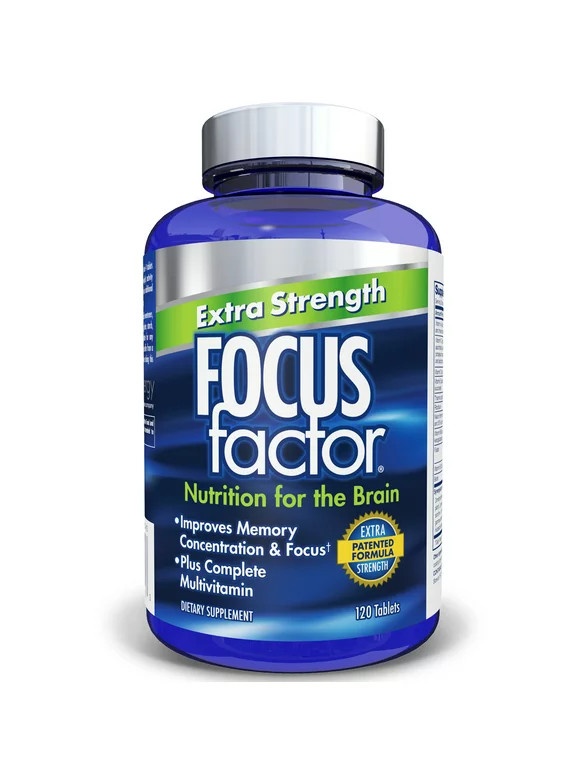 Focus Factor Extra Strength 120ct- Brain Supplement for Memory and Focus