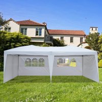 Beach Tents for Outside, 10' x 20' Heavy Duty Outdoor Canopy Party Tent with 4 Sidewalls, Portable Folding Wedding Canopy Tent with Carry Bag, Easy Set-Up Waterproof Outdoor Party Gazebo Tent, L2200