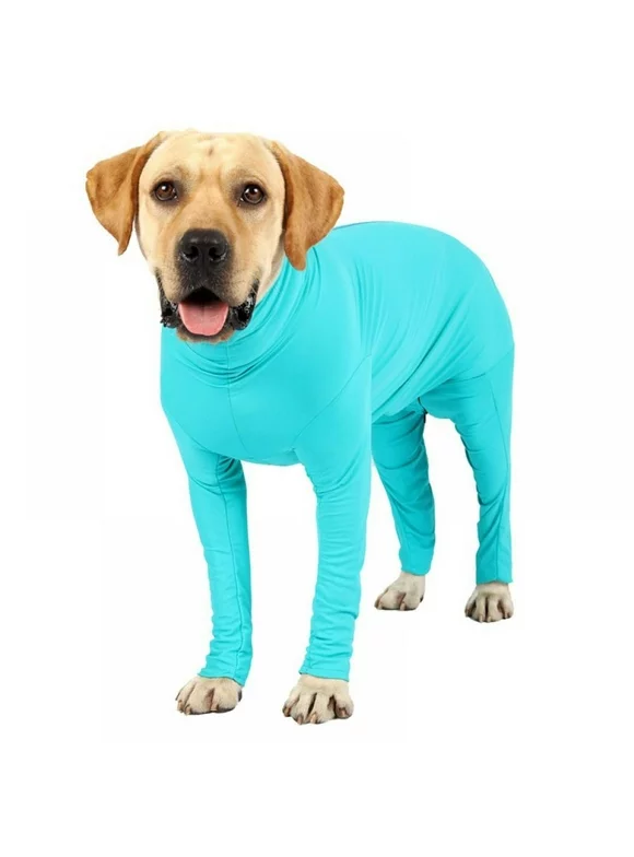 Anti Dog Shedding Suit Pet Full Coverage Bodysuit Surgical Recovery Jumpsuit E Collar Alternative Anxiety Calming Shirt for Female Male Dog