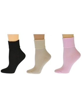 Sierra Socks Women's Organic Cotton Extra Smooth Toe Seaming 3 Pair Pack (Fits Shoe Size 4-10, Socks Size 9-11, Assorted (3 Pair Pack))
