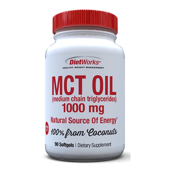 DietWorks MCT Oil Softgels, Fat Burning,  Weight Loss, Keto Friendly, 90 Servings