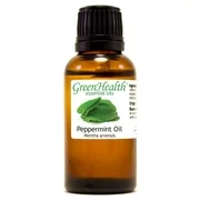 Peppermint Essential Oil - 1 fl oz (30 ml) Glass Bottle w/ Euro Dropper - 100% Pure Essential Oil by GreenHealth
