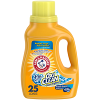 Arm & Hammer Plus OxiClean Fresh Scent, 25 Loads Liquid Laundry Detergent, 43.75 Fl oz