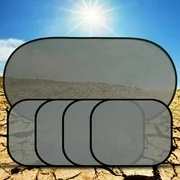 5pcs Car Side Rear Window Screen Sun Shade Mesh Cover Windshield Sunshade Visor