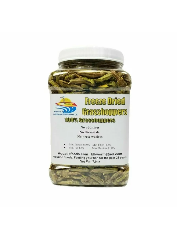 Grasshoppers - Freeze Dried Grasshoppers, Freeze Dried Gourmet Mix IncludedLarge Jar 7oz