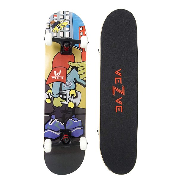 veZve Maple Complete Skateboard for Beginners Boys Girls, 31x7.75 inch