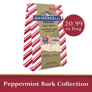GHIRARDELLI Peppermint Bark Assortment Chocolate Squares, 20.99 OZ Bag