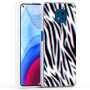 TalkingCase Clear Phone Case Cover Motorola Moto G Power 2021,Moto G Power,3D Zebra Pattern Print,Light,Flexible,ProtectUSA